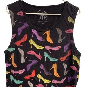 Chasor Colorful High Heel Print Tank